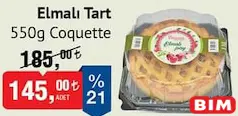 COQUETTE ELMALI TART 550 G fiyat ve kampanya bilgisi